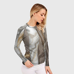 Рашгард женский Дерево и мрамор, цвет: 3D-принт — фото 2