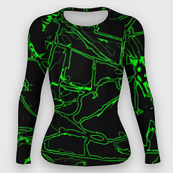 Женский рашгард Зелёная графическая абстракция