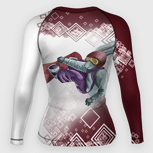 Женский рашгард Сноуборд горы зовут / 3D-принт – фото 2