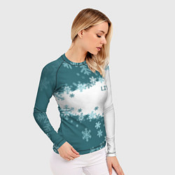 Рашгард женский Сноуборд это жизнь, цвет: 3D-принт — фото 2