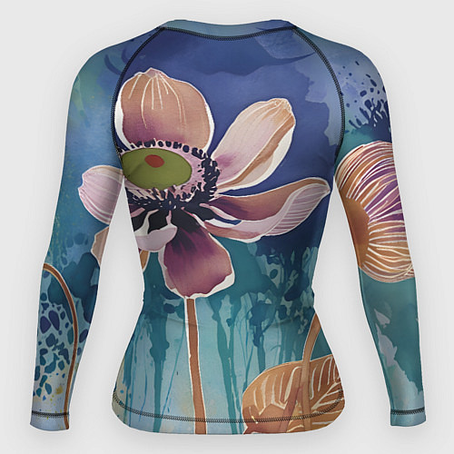 Женский рашгард Красочный цветок / 3D-принт – фото 2