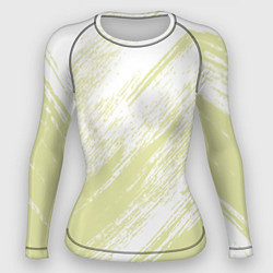 Рашгард женский The color is white and yellow, цвет: 3D-принт