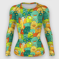 Женский рашгард Весёлые монстрики пришельцы