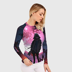 Рашгард женский Аниме и розовая луна, цвет: 3D-принт — фото 2