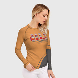 Рашгард женский Пять спортивных кроликов, цвет: 3D-принт — фото 2
