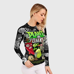 Рашгард женский Растения против зомби персонажи, цвет: 3D-принт — фото 2
