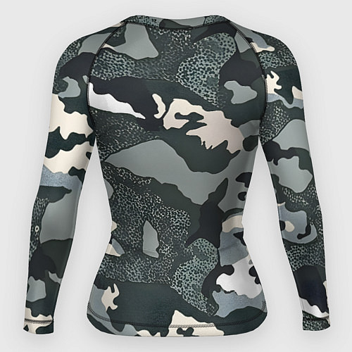 Женский рашгард Темно зеленый камуфляж / 3D-принт – фото 2