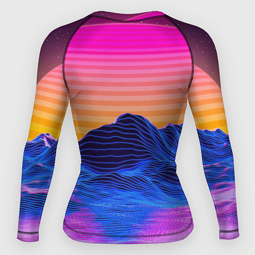 Женский рашгард Неоновый закат / 3D-принт – фото 2