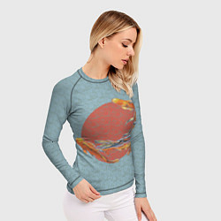 Рашгард женский Рыба карпы кои, цвет: 3D-принт — фото 2