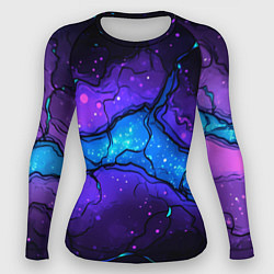Женский рашгард Синяя звездная полоса в плите текстура