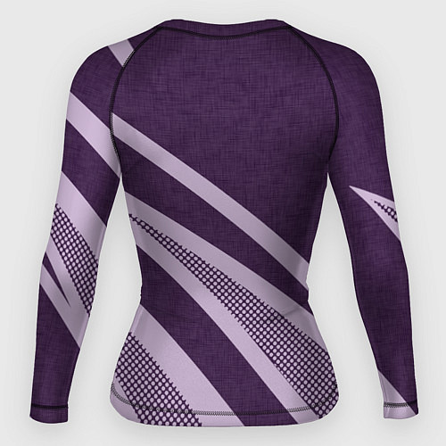 Женский рашгард Фиолетовый абстрактный с полосой / 3D-принт – фото 2