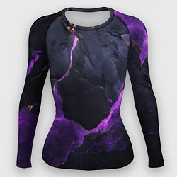Женский рашгард Фиолетово-черная объемная текстура