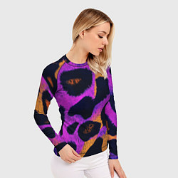 Рашгард женский Неоновый леопардовый узор, цвет: 3D-принт — фото 2