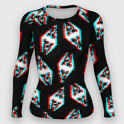 Женский рашгард Skyrim glitch logo patten