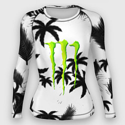 Женский рашгард Monster energy пальмы