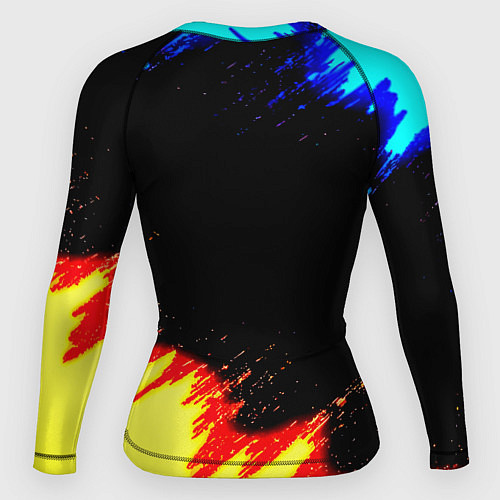 Женский рашгард Monster energy огненные краски / 3D-принт – фото 2
