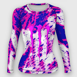 Женский рашгард Monster energy краски гранж