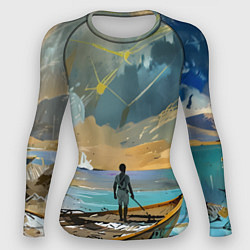 Рашгард женский Мальчик и лодка, цвет: 3D-принт
