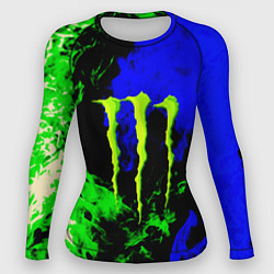 Женский рашгард Monster energy кислотный огонь