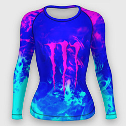 Женский рашгард Monster energy дым неоновый