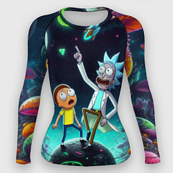Рашгард женский Рик и Морти на планете сказочных грибов, цвет: 3D-принт