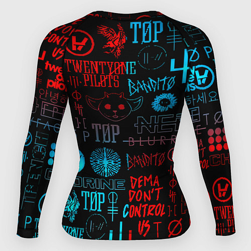 Женский рашгард Twenty one pilots rock pattern / 3D-принт – фото 2