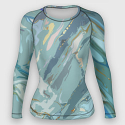 Женский рашгард Холодный голубой абстракция