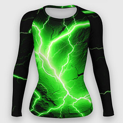 Женский рашгард Color green black