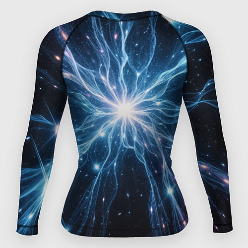 Женский рашгард Всплеск света и звезды - космическая абстракция / 3D-принт – фото 2