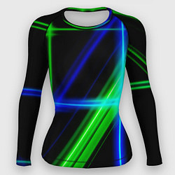 Рашгард женский Color blue black green, цвет: 3D-принт