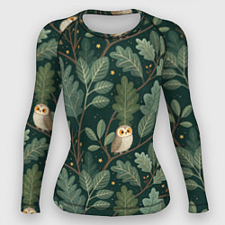Женский рашгард Совы в лесу