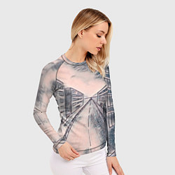 Рашгард женский Сумрачный город, цвет: 3D-принт — фото 2