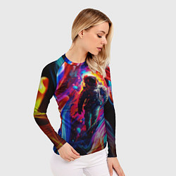 Рашгард женский Космос пламенный, цвет: 3D-принт — фото 2
