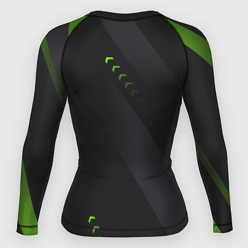 Женский рашгард Color black green / 3D-принт – фото 2