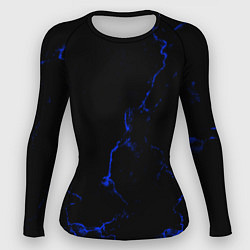 Рашгард женский Color black blue, цвет: 3D-принт