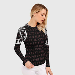 Рашгард женский Руны викингов, цвет: 3D-принт — фото 2
