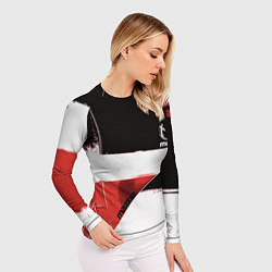 Рашгард женский Mazda логотип, цвет: 3D-принт — фото 2