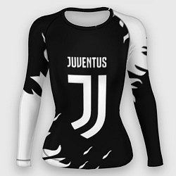 Рашгард женский Juventus black fire, цвет: 3D-принт