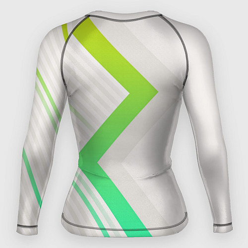 Женский рашгард Color white line green / 3D-принт – фото 2