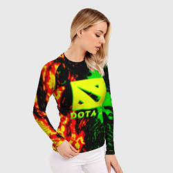 Рашгард женский Dota 2 кислотные краски, цвет: 3D-принт — фото 2