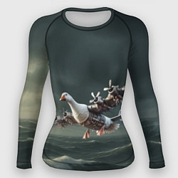 Рашгард женский Бомбардито гусито мем, цвет: 3D-принт