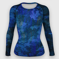 Женский рашгард Абстракция - blue uniform camouflage