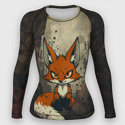 Рашгард женский Рыжий лис хитрец, цвет: 3D-принт