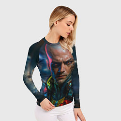 Рашгард женский Мужчина в стиле киберпанка, цвет: 3D-принт — фото 2