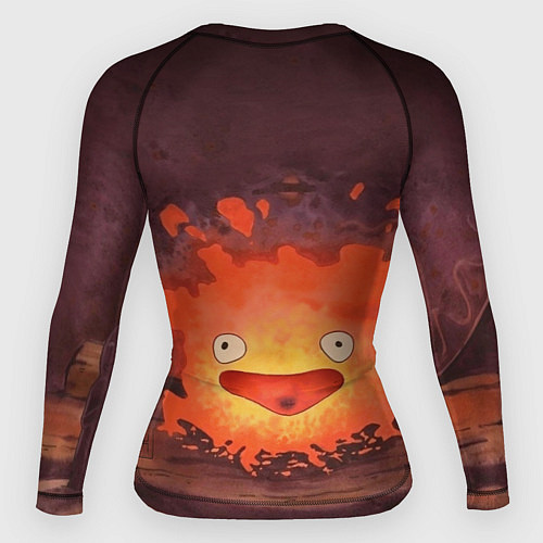 Женский рашгард Кальцифер акварель / 3D-принт – фото 2