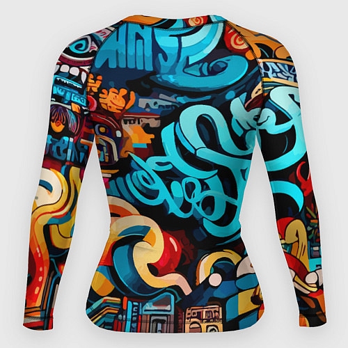 Женский рашгард Abstract graffiti - ai art / 3D-принт – фото 2