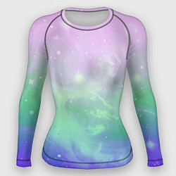 Женский рашгард Космический бледный розово-синий