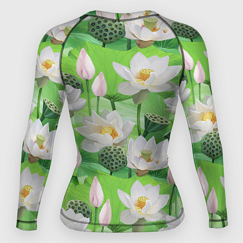 Женский рашгард Озеро лотосов / 3D-принт – фото 2