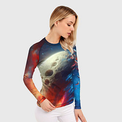Рашгард женский Разрыв космического тела - нейроарт, цвет: 3D-принт — фото 2