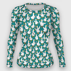 Женский рашгард Злой гусь узор